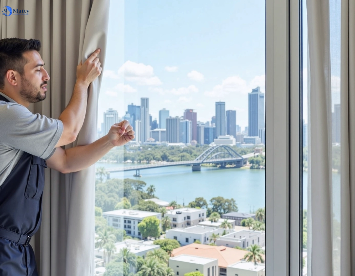 Professional curtain steam cleaning service milperra-nsw QLD by Matty Curtain Cleaning